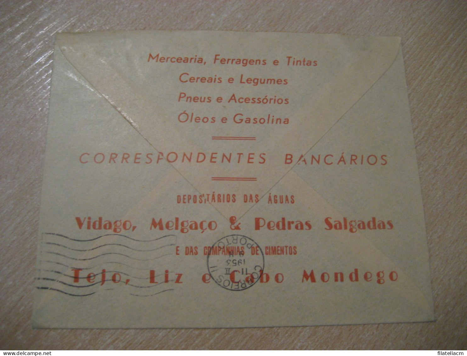 ESTARREJA 1953 To Porto Cancel Correspondentes Bancarios Cover PORTUGAL - Brieven En Documenten