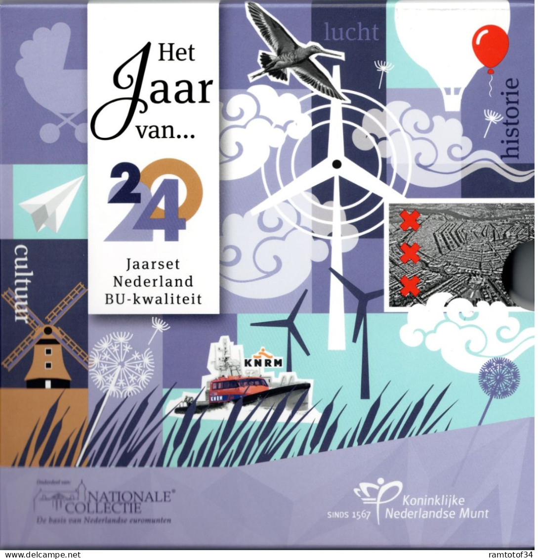 2024 PAYS-BAS - Coffret BU (8 Pièces) Série Monnaies Euro (l'air) - Netherlands