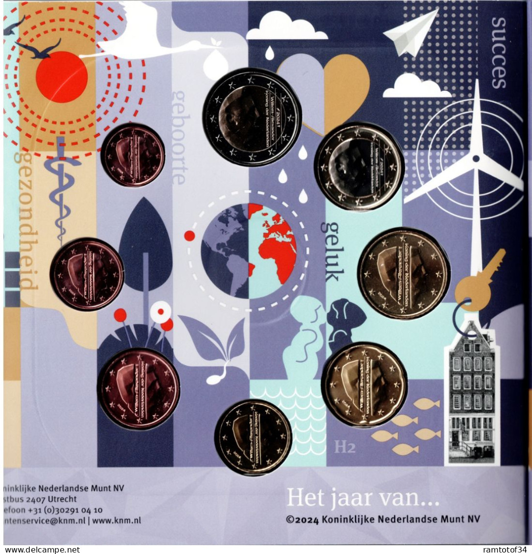 2024 PAYS-BAS - Coffret BU (8 Pièces) Série Monnaies Euro (l'air) - Nederland