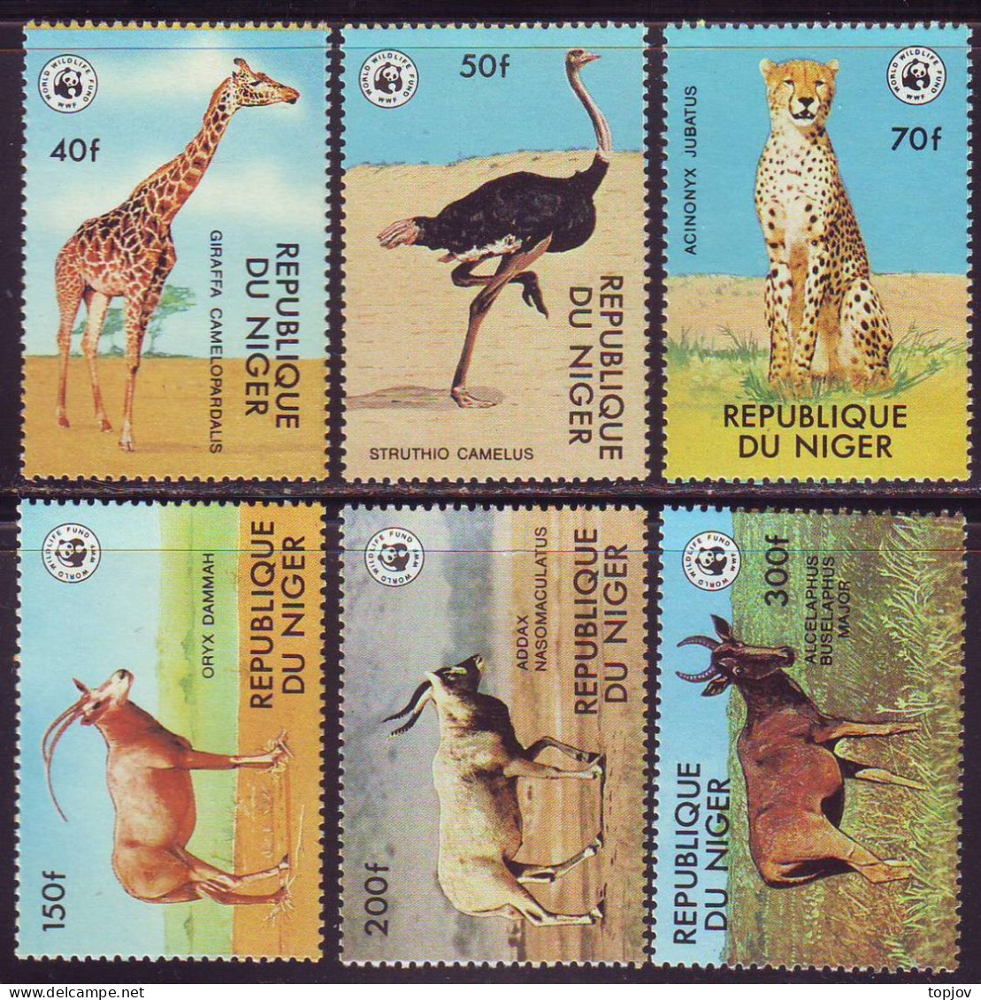 NIGER - WWF GIRAFFE LEOPARD ANTELOPE - **MNH - 1978 - Unused Stamps