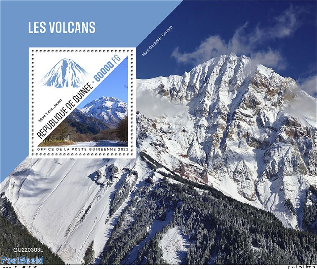Guinea, Republic 2022 Volcanoes, Mint NH, Sport - Mountains & Mountain Climbing - Bergsteigen