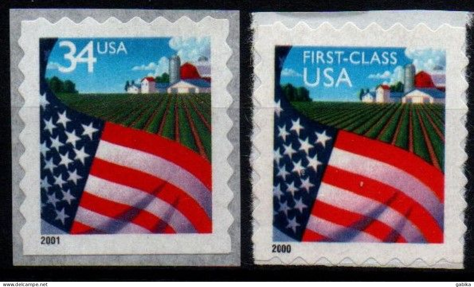 USA 2001 2000, Scott 3495 3450, MNH, Booklet, Perf.8*8, Flag Over Farm - Ongebruikt