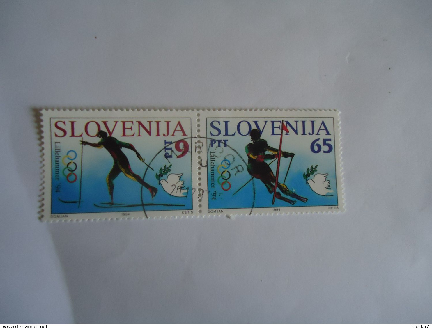 SLOVENIA PAIR    SPORT OLYMPIC GAMES LILLEHAMMER 94 SKIERS - Invierno 1994: Lillehammer