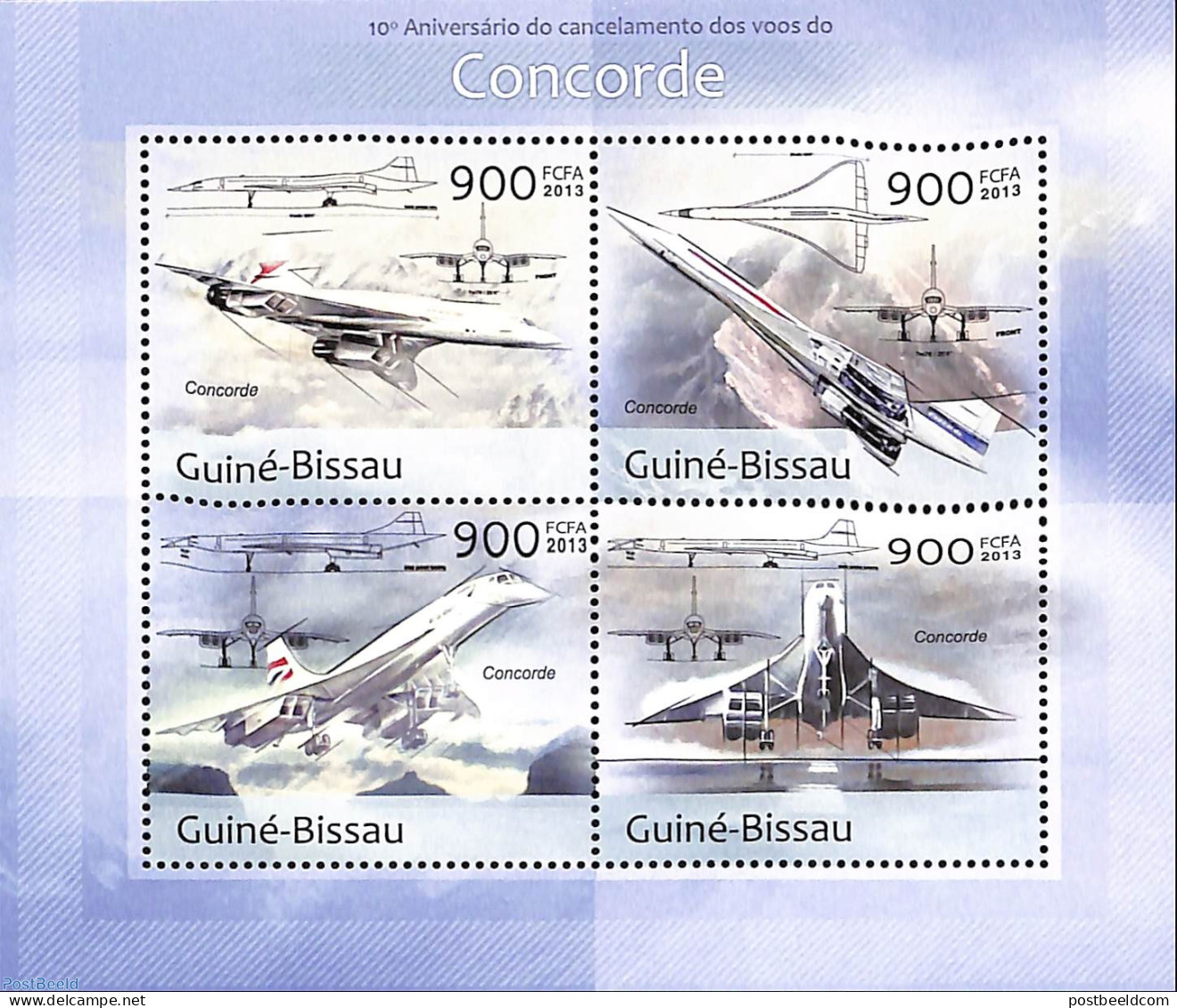 Guinea Bissau 2013 Concorde, Mint NH, Transport - Concorde - Aircraft & Aviation - Concorde