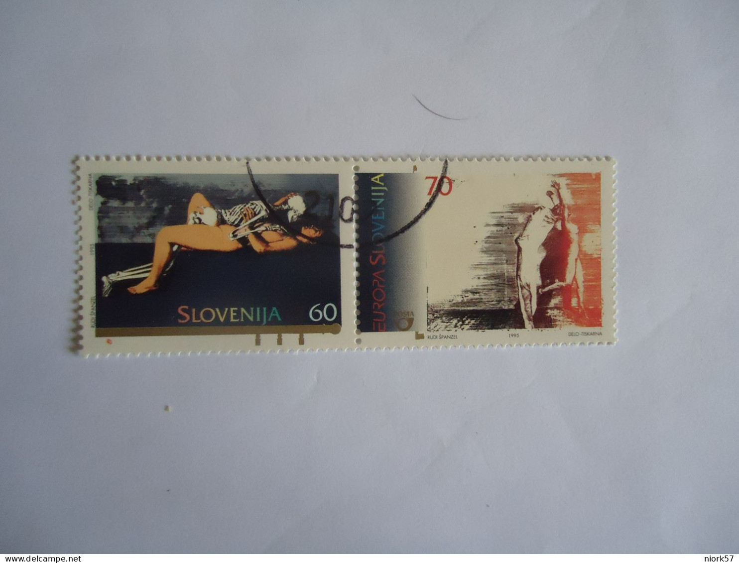 SLOVENIA USED  PAIR EUROPA 1995 - 1995