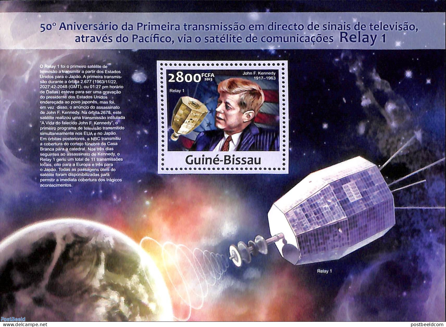 Guinea Bissau 2013 Relay 1, Mint NH, History - Science - Transport - American Presidents - Telecommunication - Space E.. - Telecom