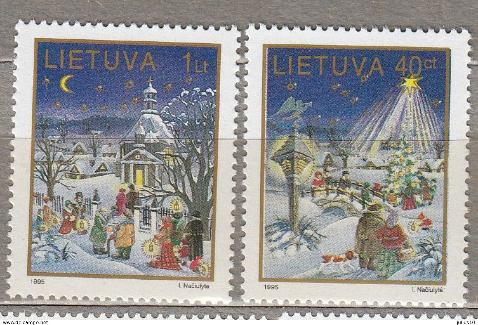 LITHUANIA 1995 Christmas MNH(**) Mi 597-598 # Lt723 - Christmas