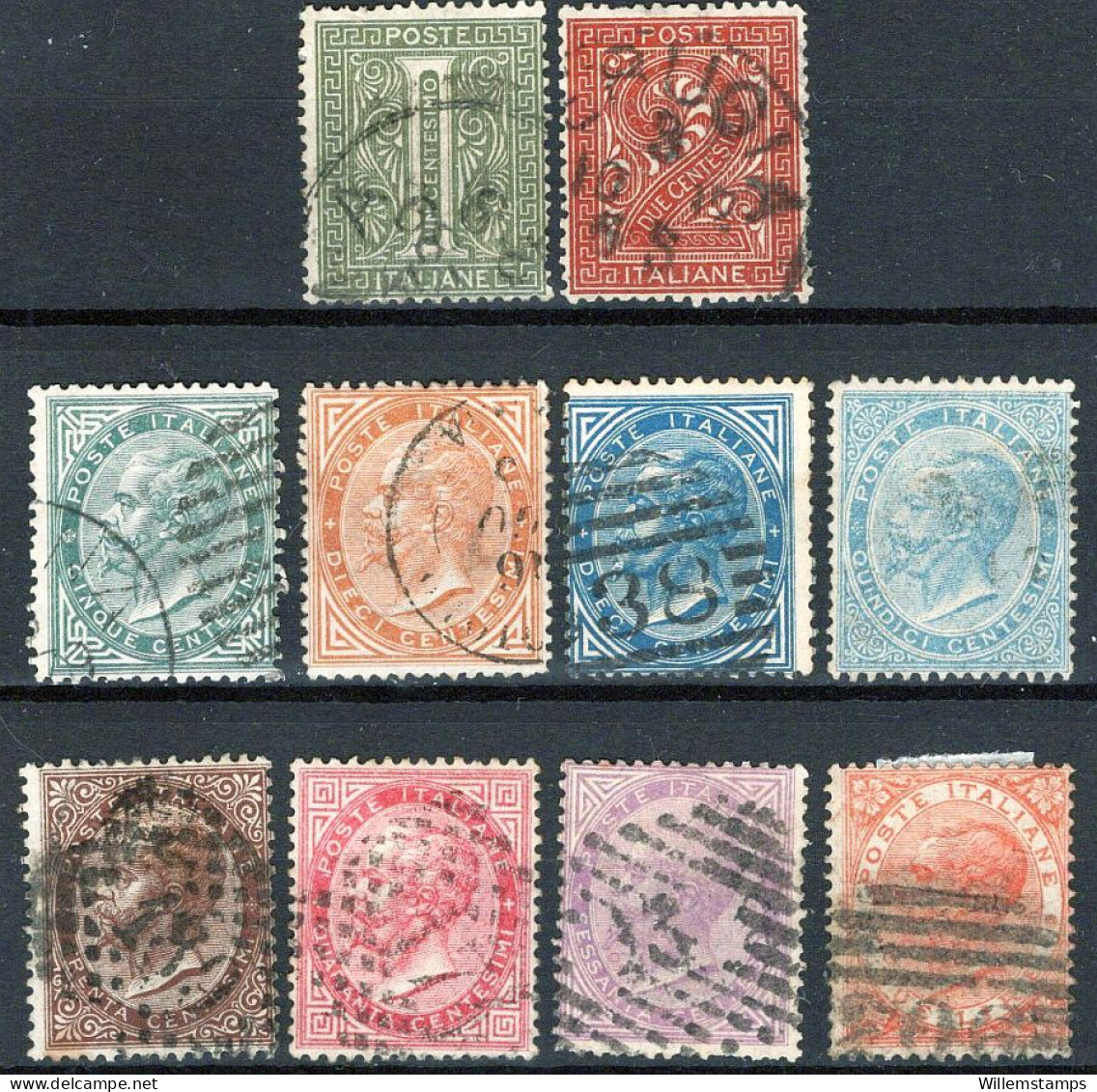 Italy 1863 Michel Nrs 16-23 Sassone Nrs 14-22 (it-2-1) - Used