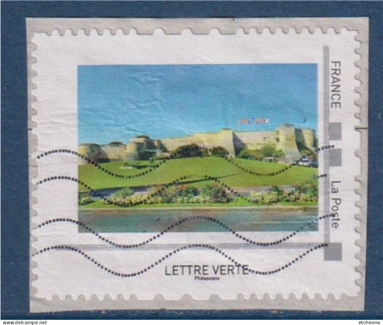 MonTimbraMoi Remparts, Fort Militaire,  Cadre Gris Philaposte LV Oblitéré Sur Fragment - Used Stamps