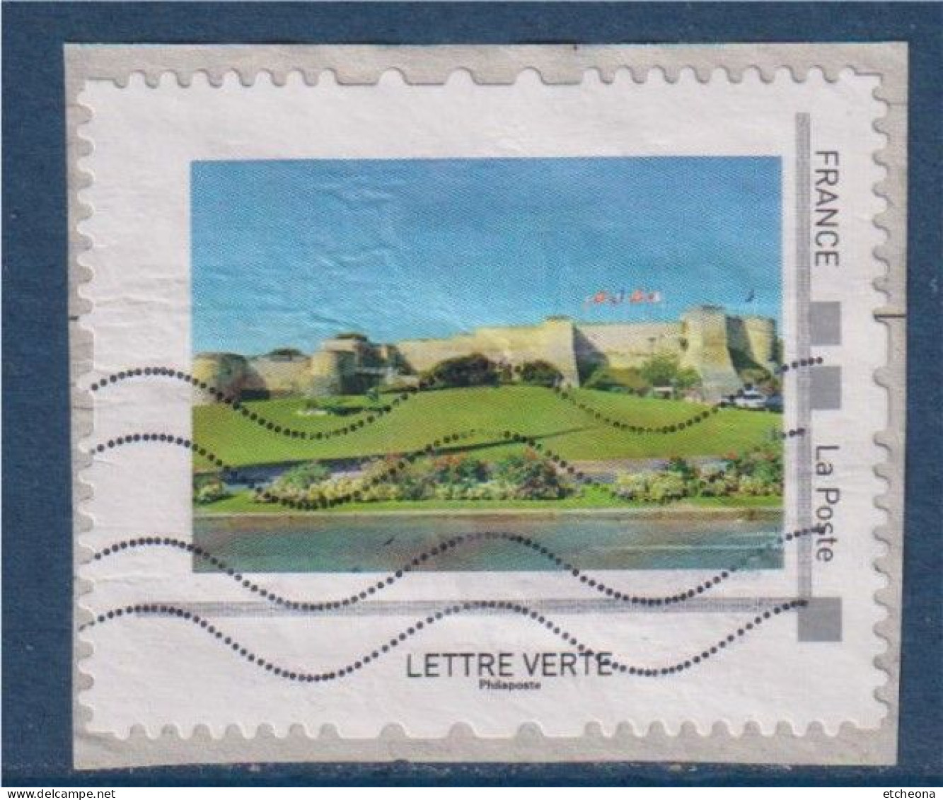 MonTimbraMoi Remparts, Fort Militaire,  Cadre Gris Philaposte LV Oblitéré Sur Fragment - Oblitérés