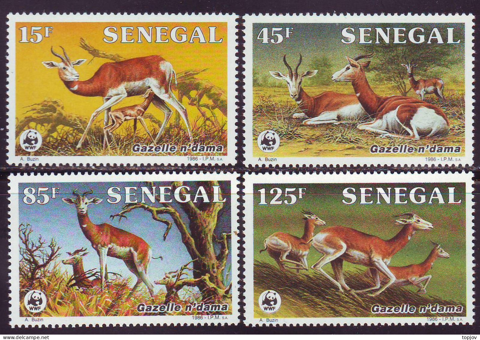 SENEGAL - WWF  GAZELLE - **MNH - 1986 - Ungebraucht