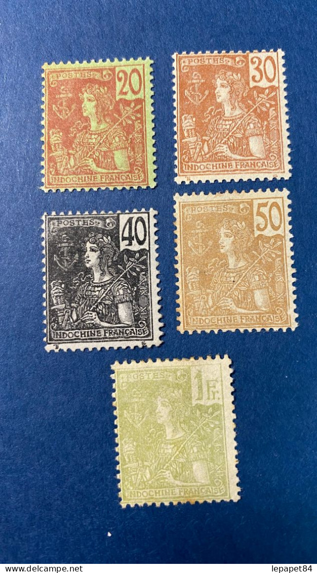 YT N° 30-32-34-35-37 Neuf* - Unused Stamps