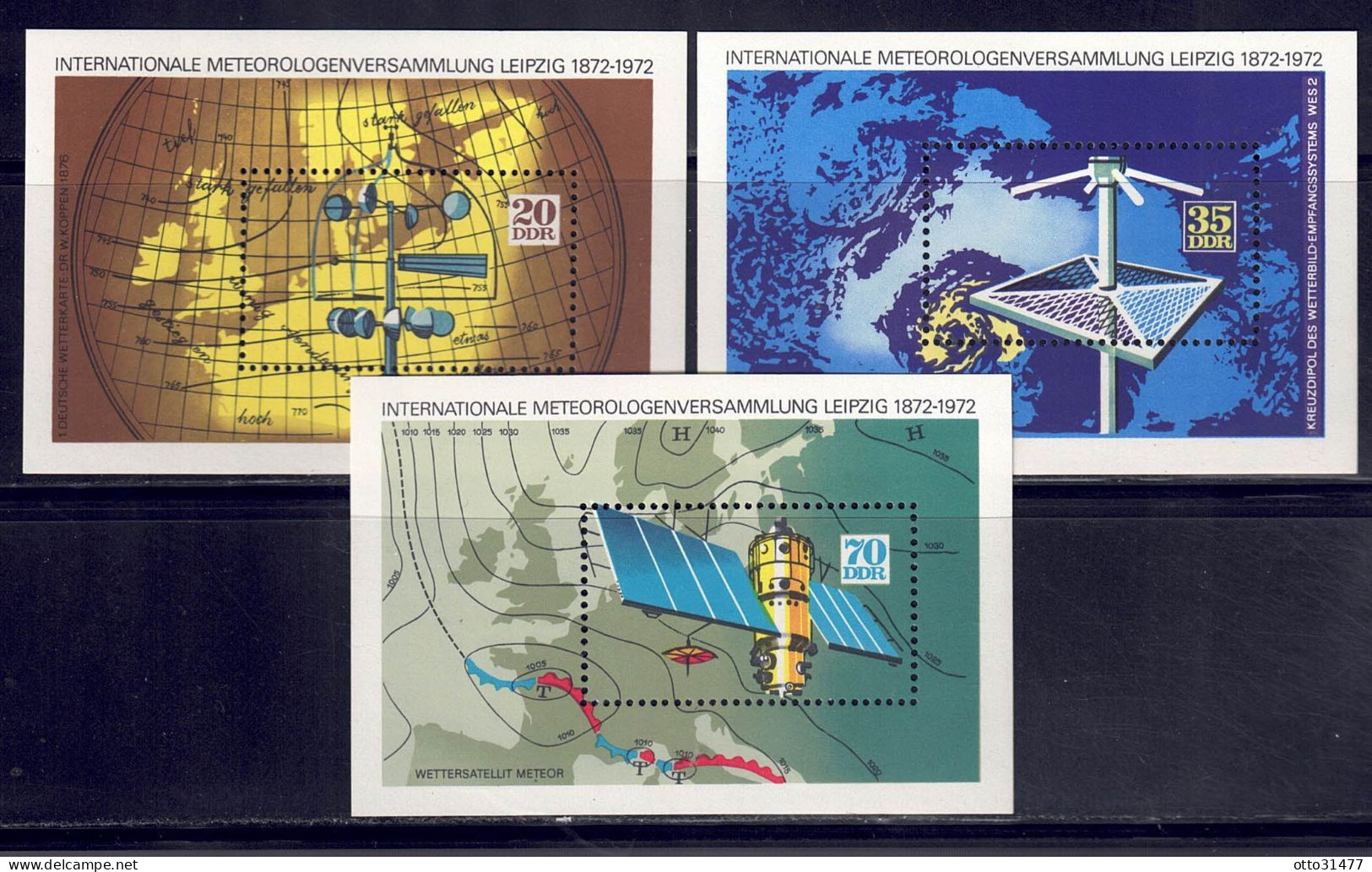 DDR 1972 - Meteorologie, Block 34 - 36, Postfrisch ** / MNH - 1971-1980