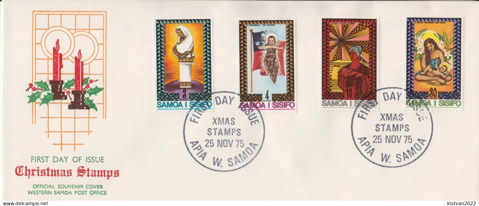 Samoa Set On FDC - Navidad