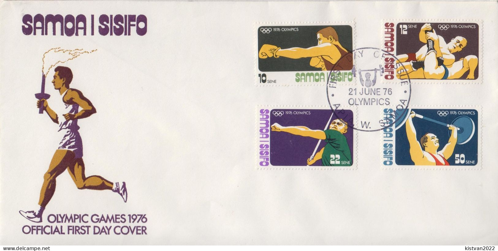 Samoa Set On FDC - Verano 1976: Montréal