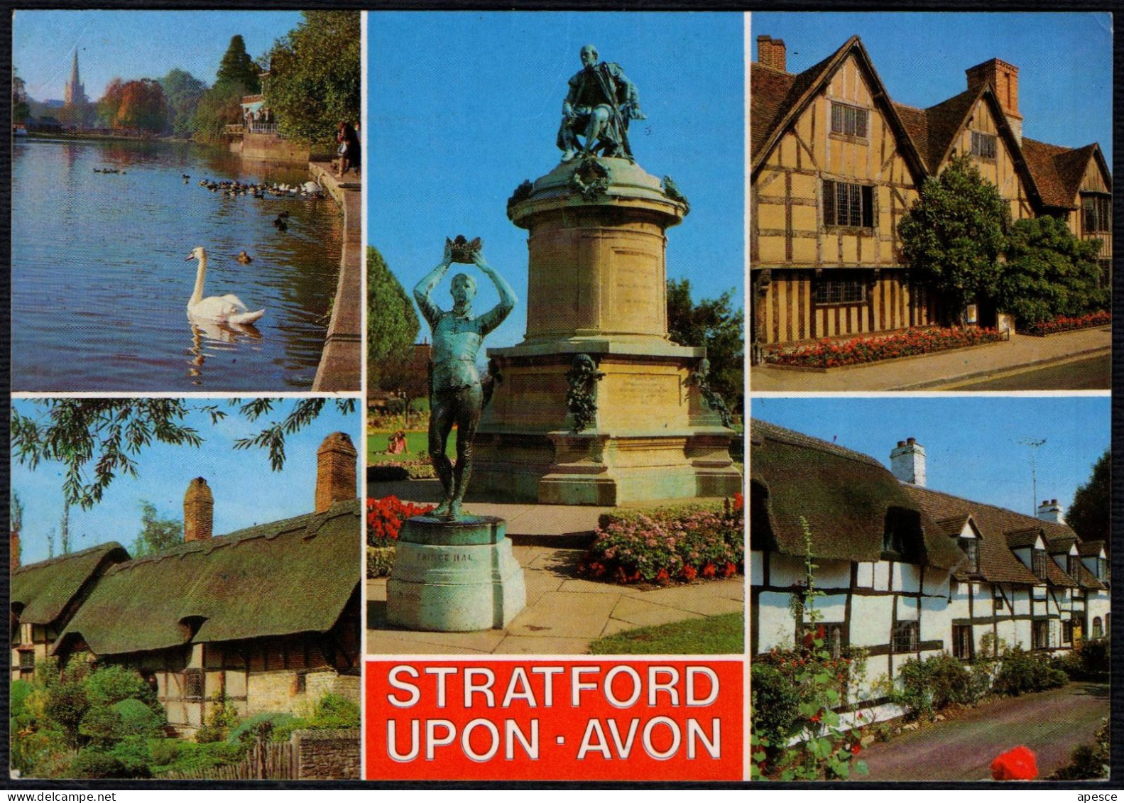 UNITED KINGDOM - STRATFORD UPON AVON - GOWER MEMORIAL / HALL'S CROFT / RIVER AVON / TAVERN LANE - I - Stratford Upon Avon