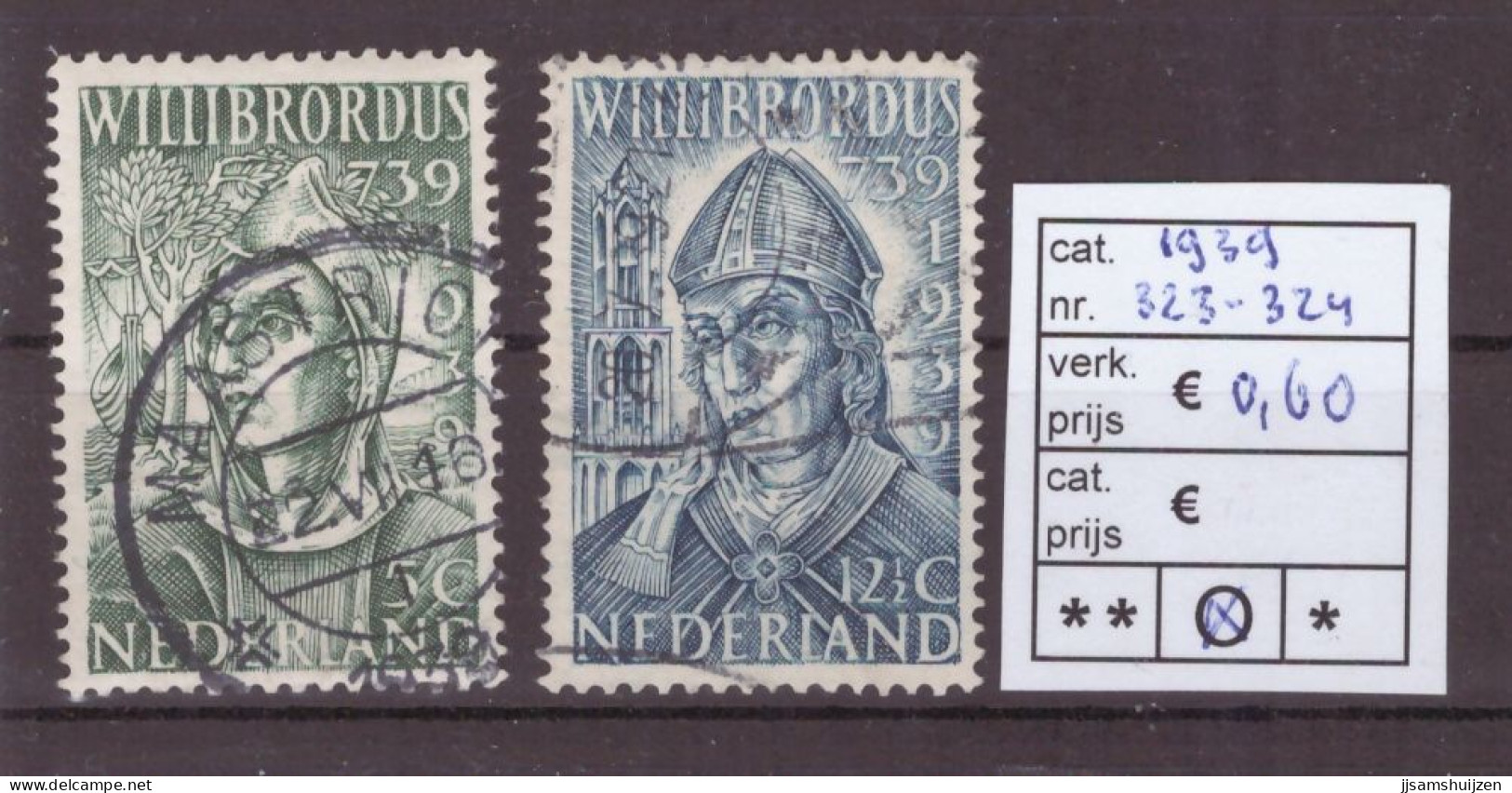 Netherlands Stamps Used 1939,  NVPH Number 323-324, See Scan For The Stamps - Gebruikt