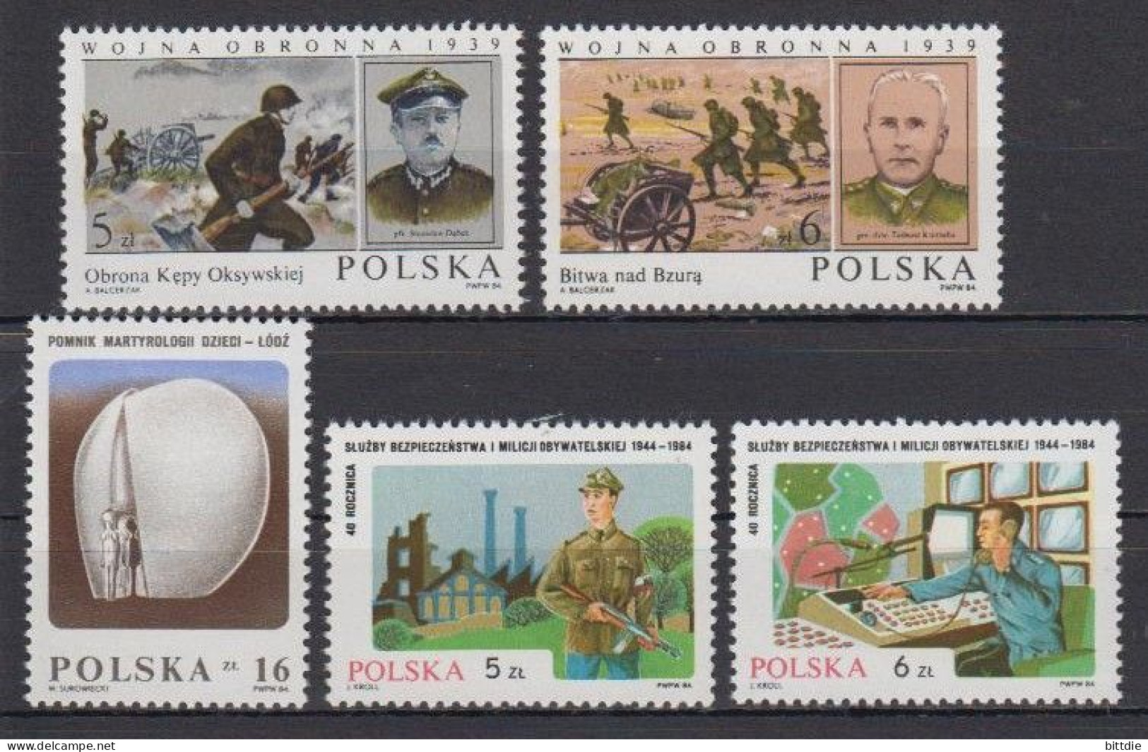 Polen  2934-38 , Xx   (A6.1743) - Unused Stamps