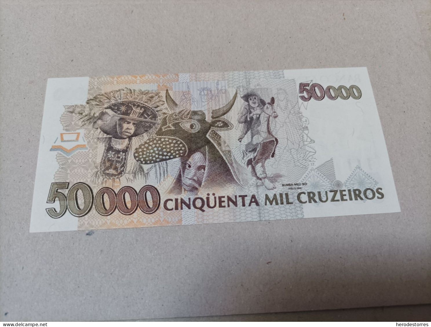 Billete Brasil 50.000 Cruzeiros, Año 1992, UNC - Brazil