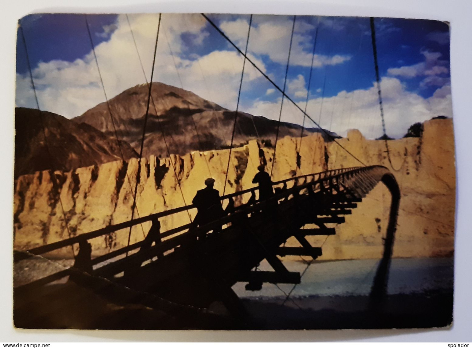 Vintage Postcard-Suspension Bridge Over A River In Northern Regions Of West Pakistan-unused - Pakistán