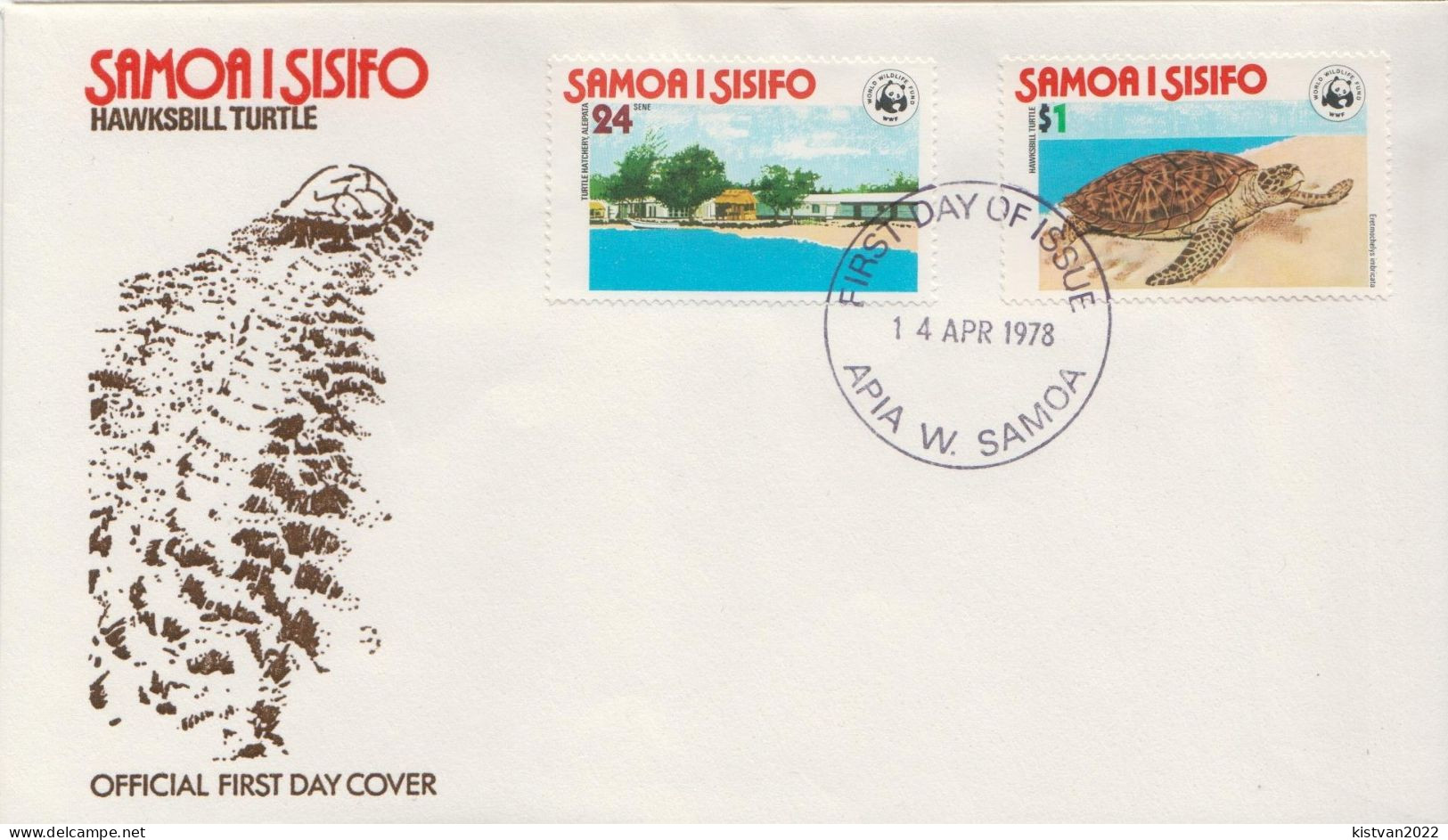 Samoa Set On FDC - Turtles