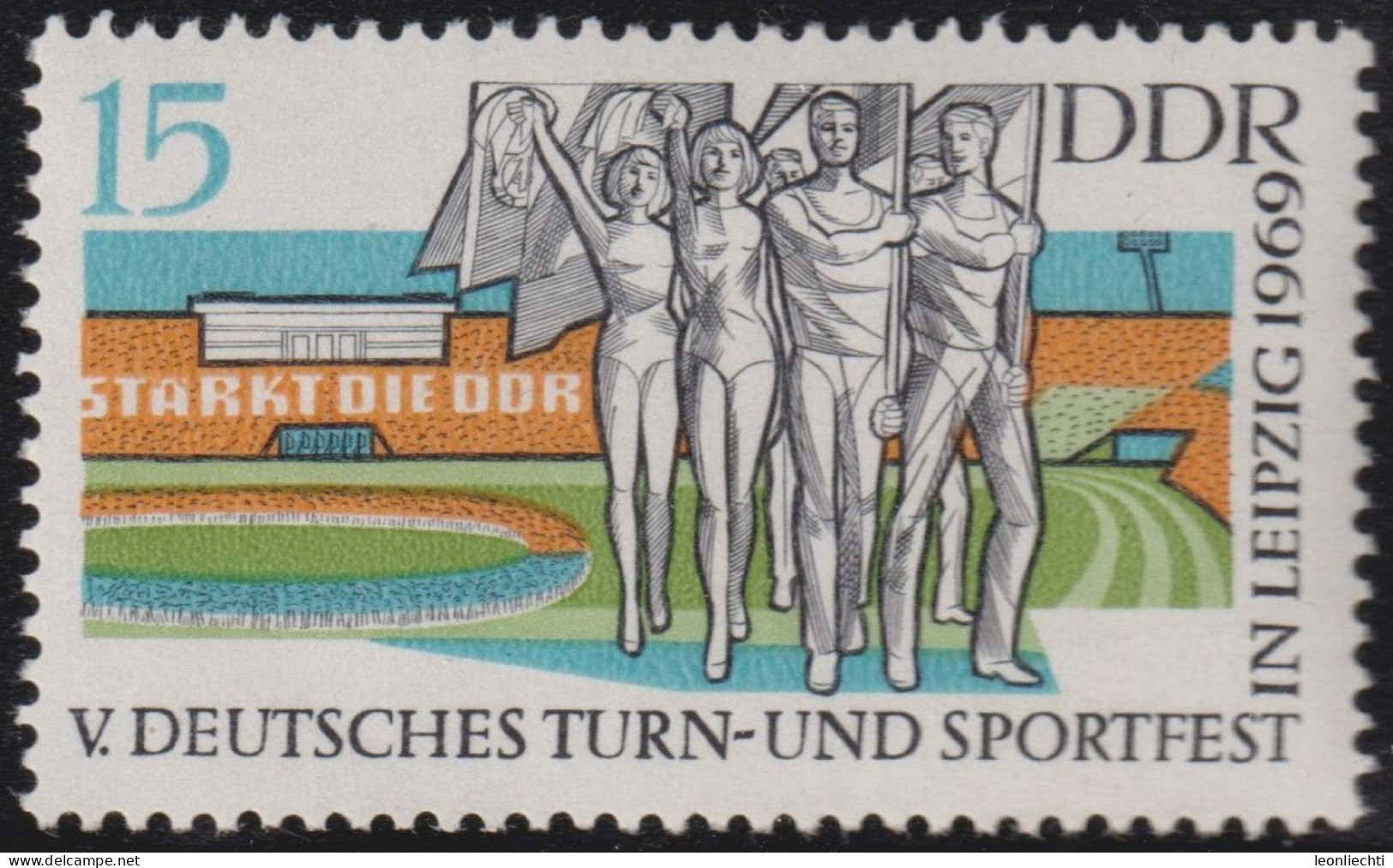 1969 DDR ** Mi:DD 1485, Sn:DD 1120, Yt:DD 1181, Sg:DD E1206, Turnfest In Leipzig, - Unused Stamps