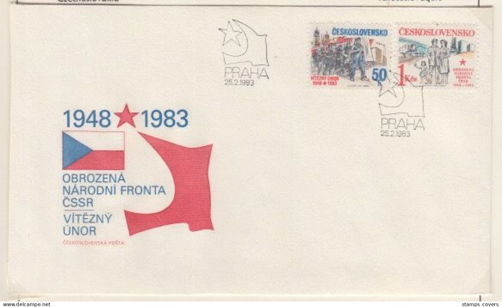 CESKOSLOVENSKO FDC MICHEL 2703/04 & 2709 Communisme & Harrachov - FDC