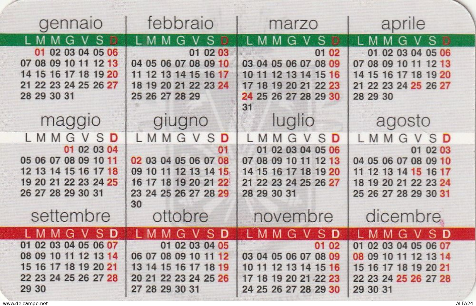 CALENDARIO 2008 FORMATO PICCOLO (MH446 - Petit Format : 2001-...