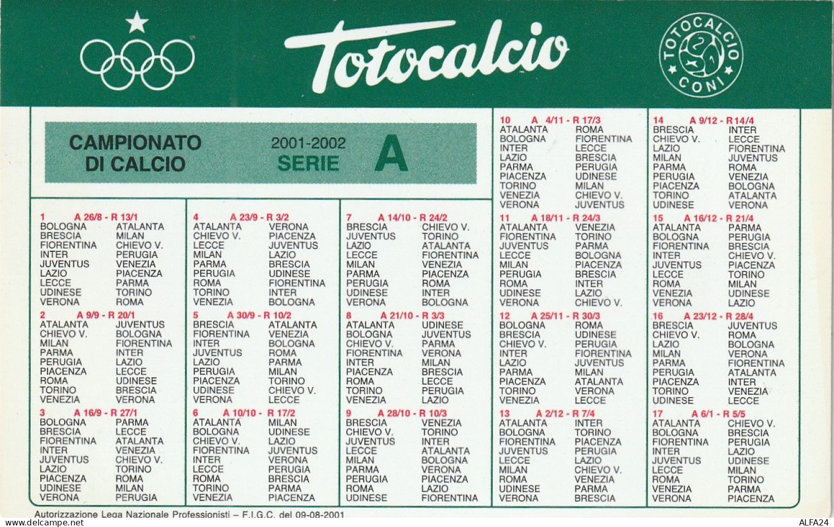 CALENDARIO 2002 FORMATO PICCOLO (MH408 - Tamaño Pequeño : 2001-...