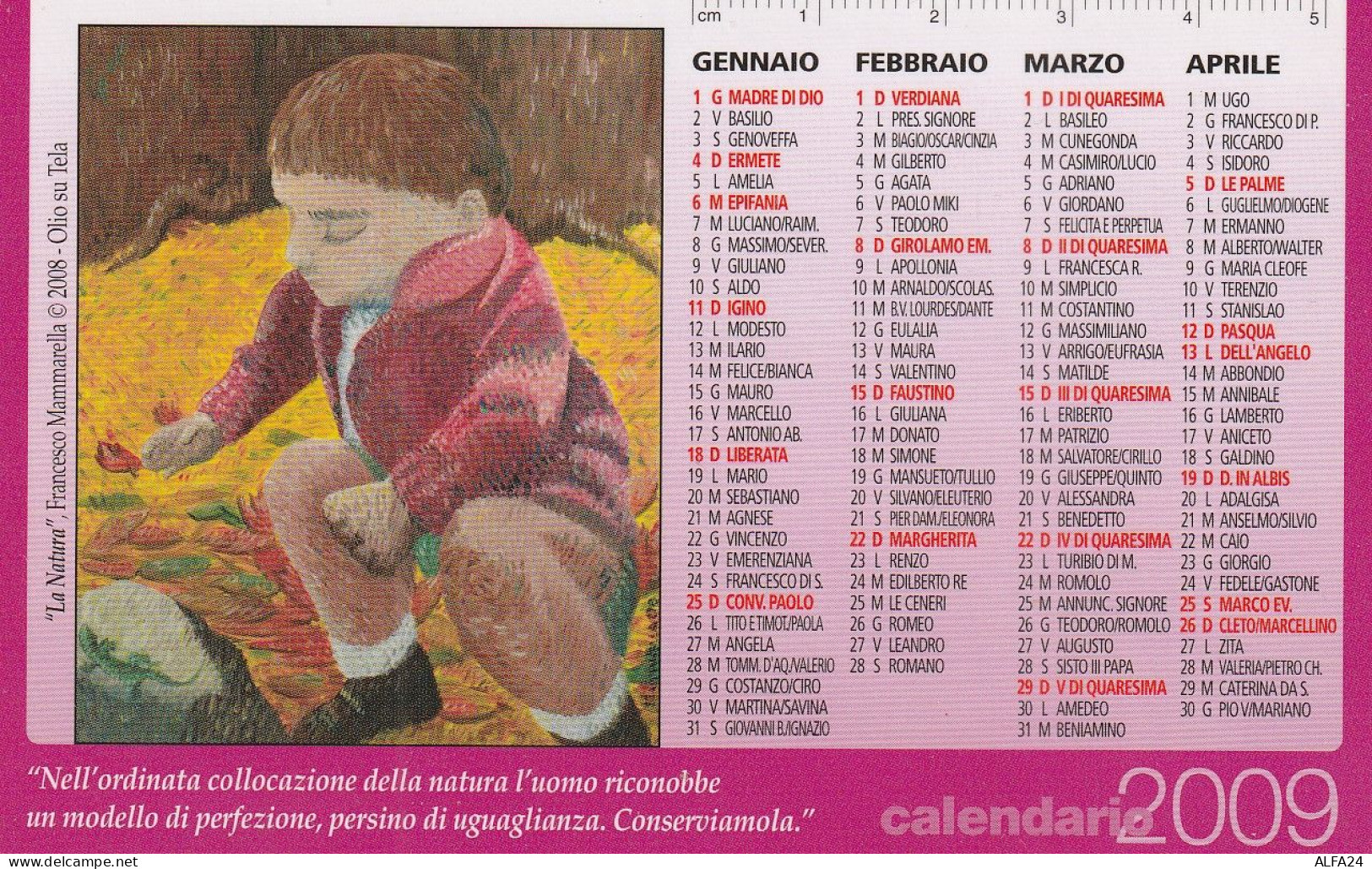 CALENDARIO 2009 FORMATO PICCOLO (MH387 - Tamaño Pequeño : 2001-...