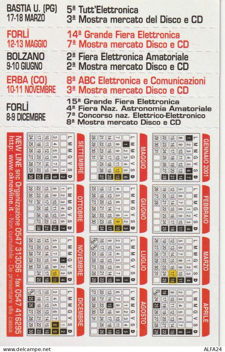 CALENDARIO 2001 FORMATO PICCOLO (MH386 - Tamaño Pequeño : 2001-...