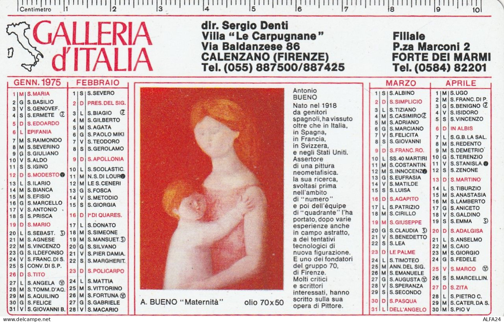 CALENDARIO 1975 FORMATO PICCOLO (MH371 - Kleinformat : 1971-80