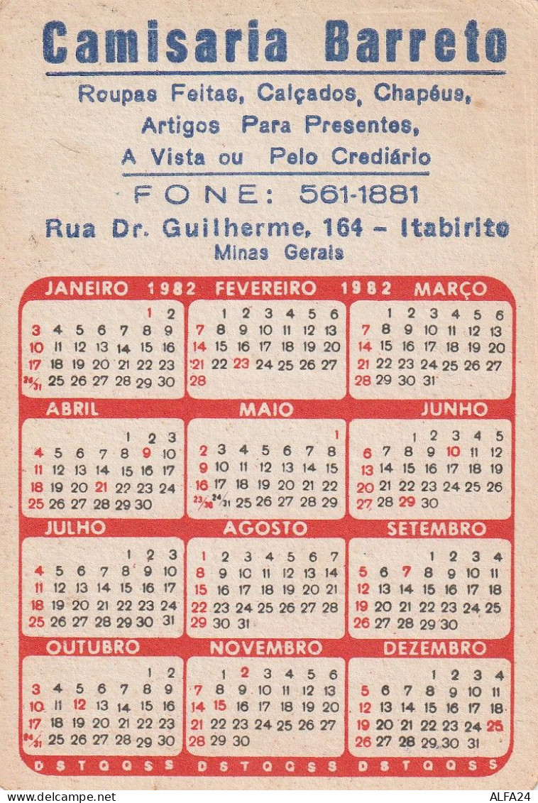 CALENDARIO 1982 FORMATO PICCOLO (MH364 - Petit Format : 1981-90