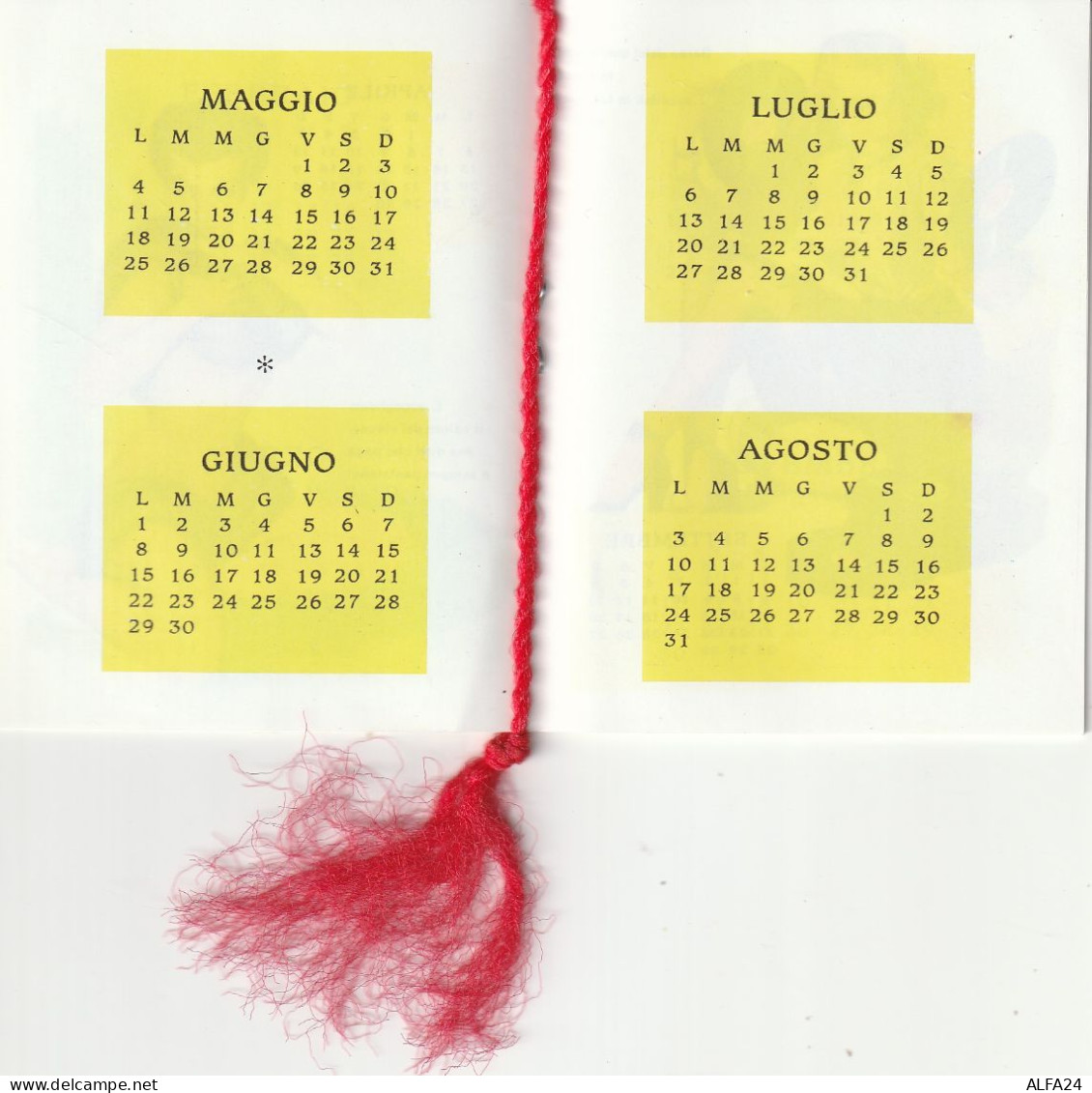 CALENDARIO  FORMATO PICCOLO (MH348 - Altri & Non Classificati