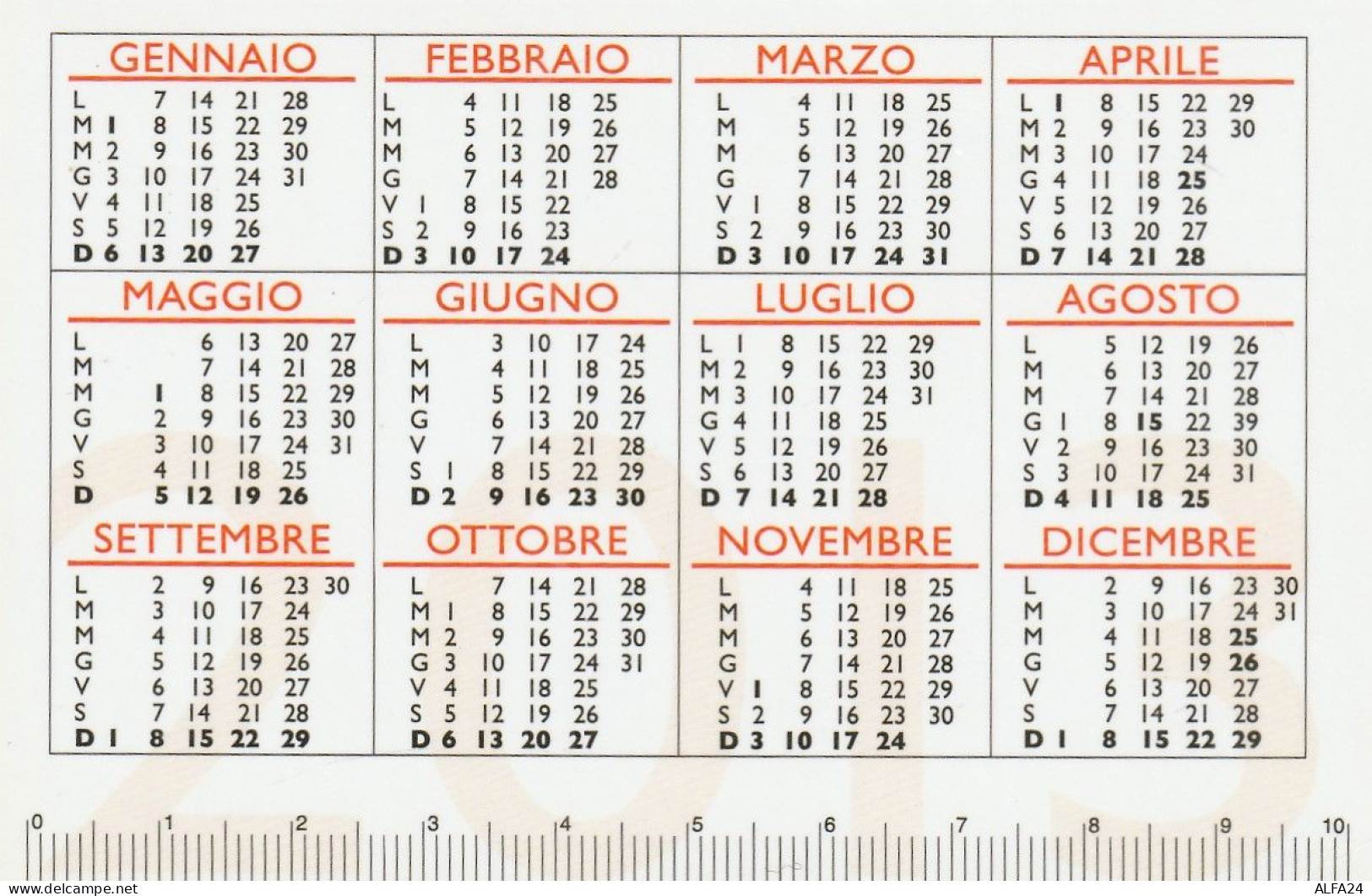 CALENDARIO 2003 FORMATO PICCOLO (MH338 - Tamaño Pequeño : 2001-...