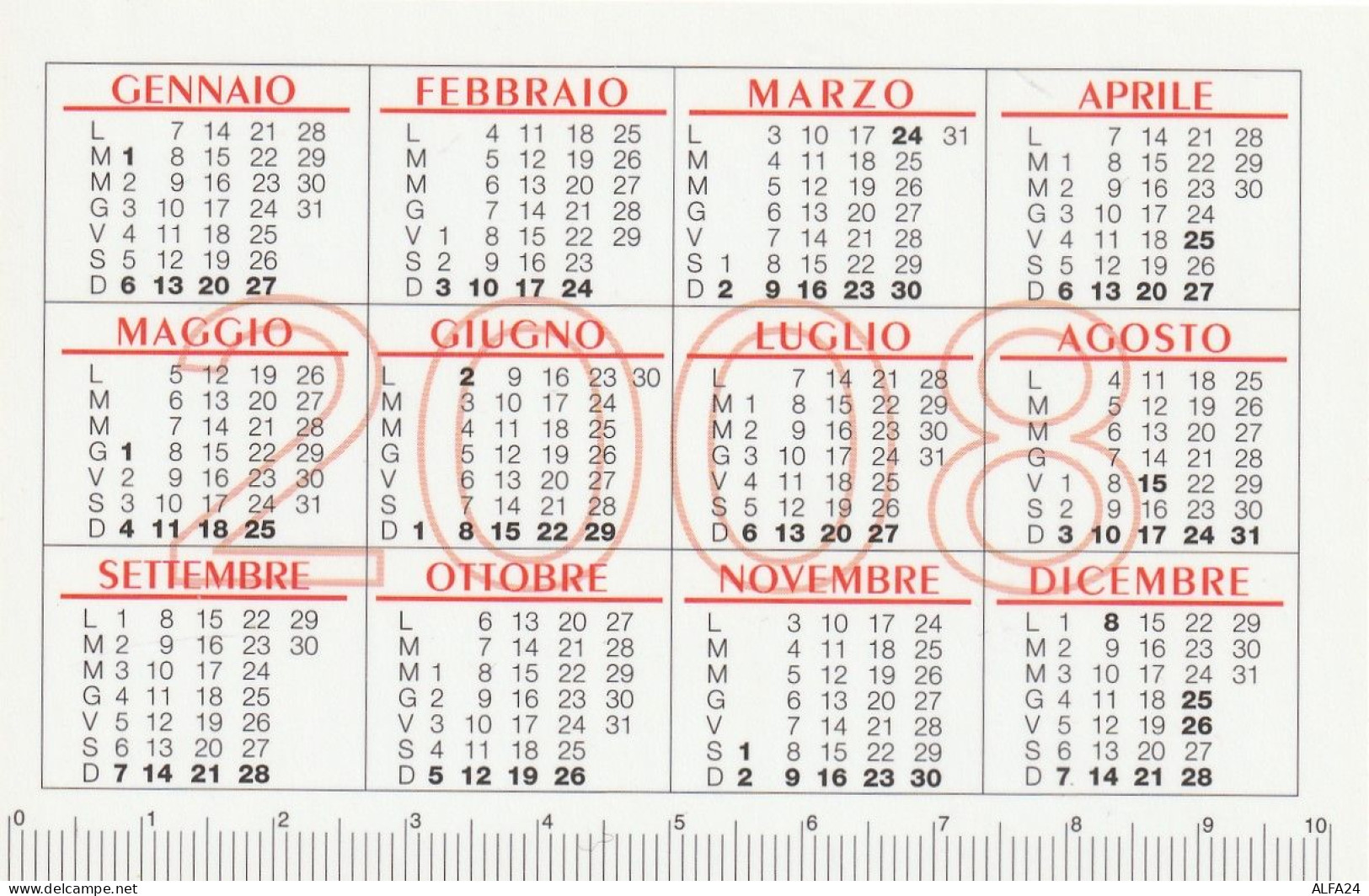 CALENDARIO 2008 FORMATO PICCOLO (MH332 - Tamaño Pequeño : 2001-...