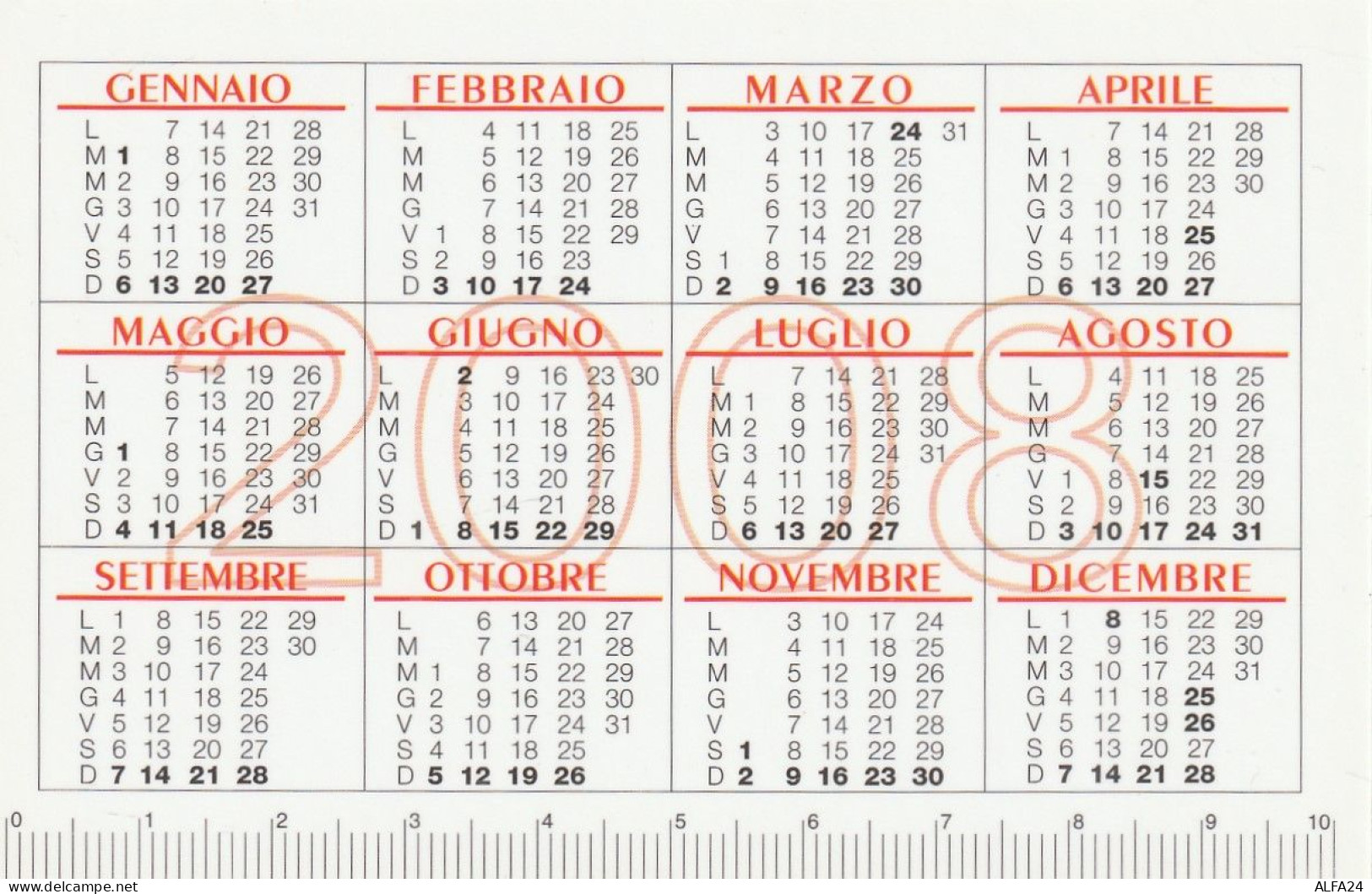 CALENDARIO 2008 FORMATO PICCOLO (MH331 - Tamaño Pequeño : 2001-...