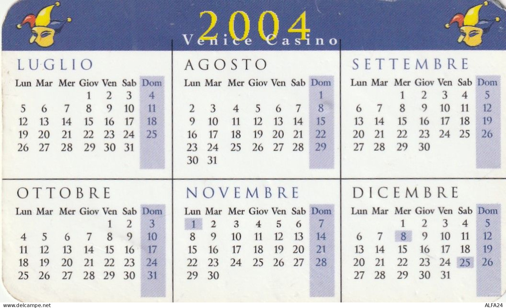 CALENDARIO 2004 FORMATO PICCOLO (MH308 - Tamaño Pequeño : 2001-...