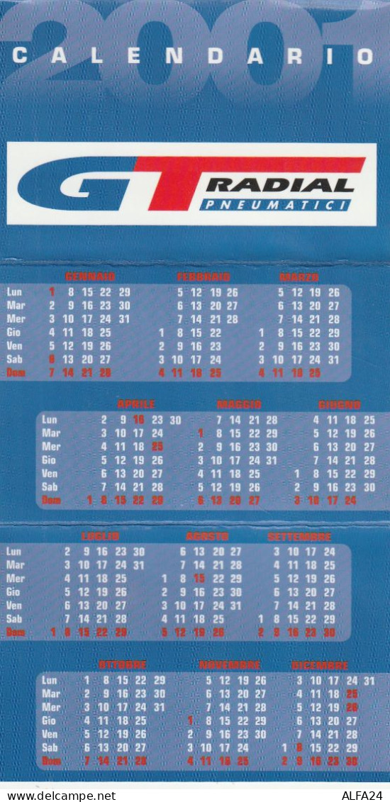 CALENDARIO 2001 FORMATO PICCOLO (MH288 - Small : 2001-...