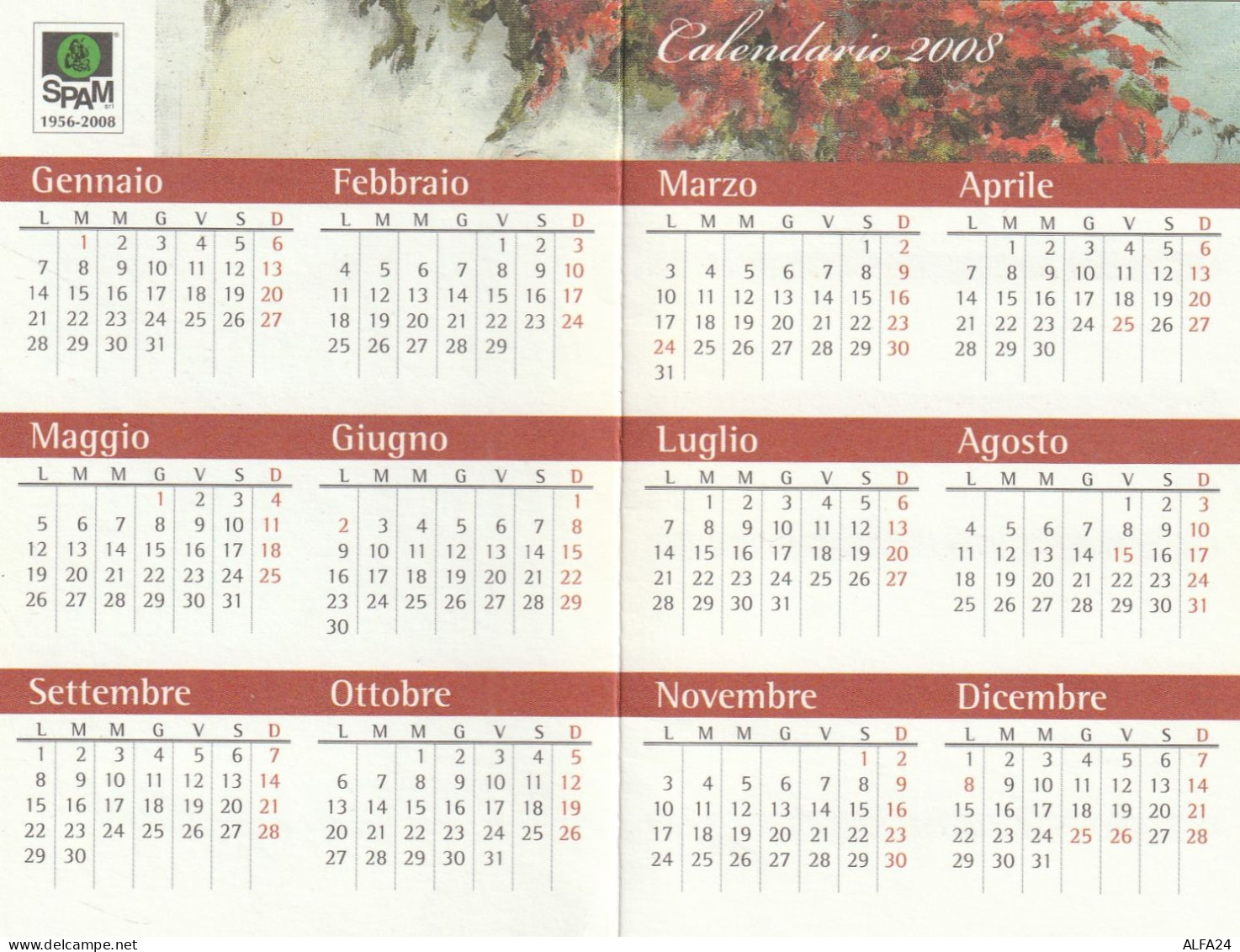 CALENDARIO 2008 FORMATO PICCOLO (MH267 - Petit Format : 2001-...