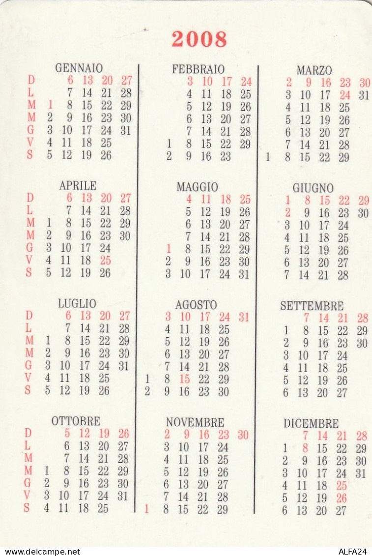 CALENDARIO 2008 FORMATO PICCOLO (MH262 - Formato Piccolo : 2001-...