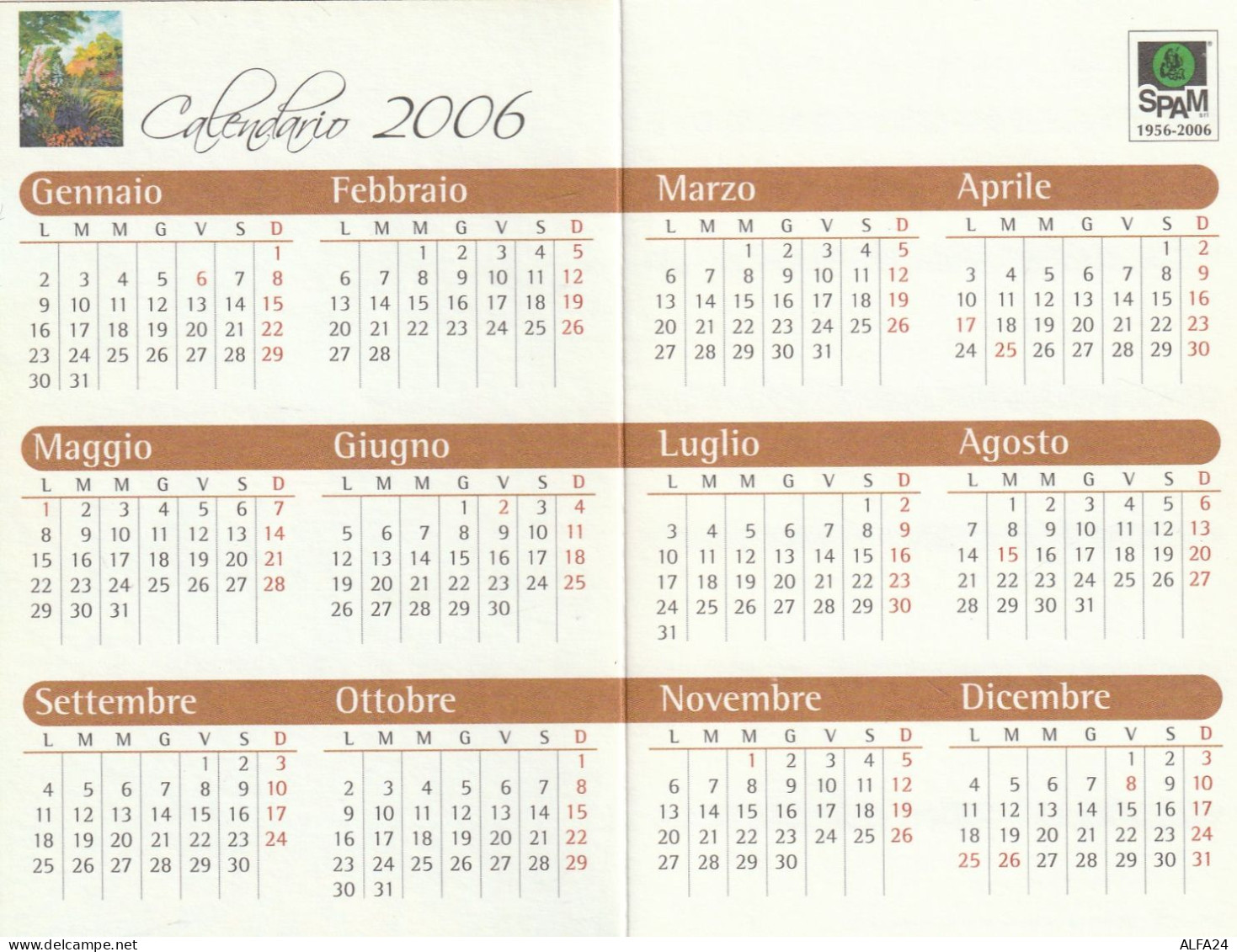 CALENDARIO 2006 FORMATO PICCOLO (MH252 - Small : 2001-...