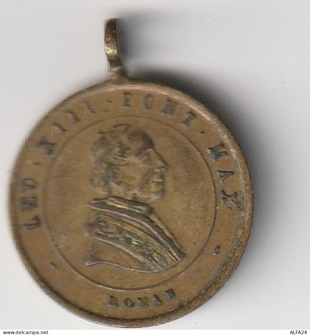 MEDAGLIA LEO XIII PAPA 1883 (MHM58 - Autres & Non Classés