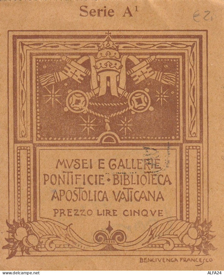 MUSEI E GALLERIE PONTEFICIE LIRE CINQVE (MH765 - Eintrittskarten