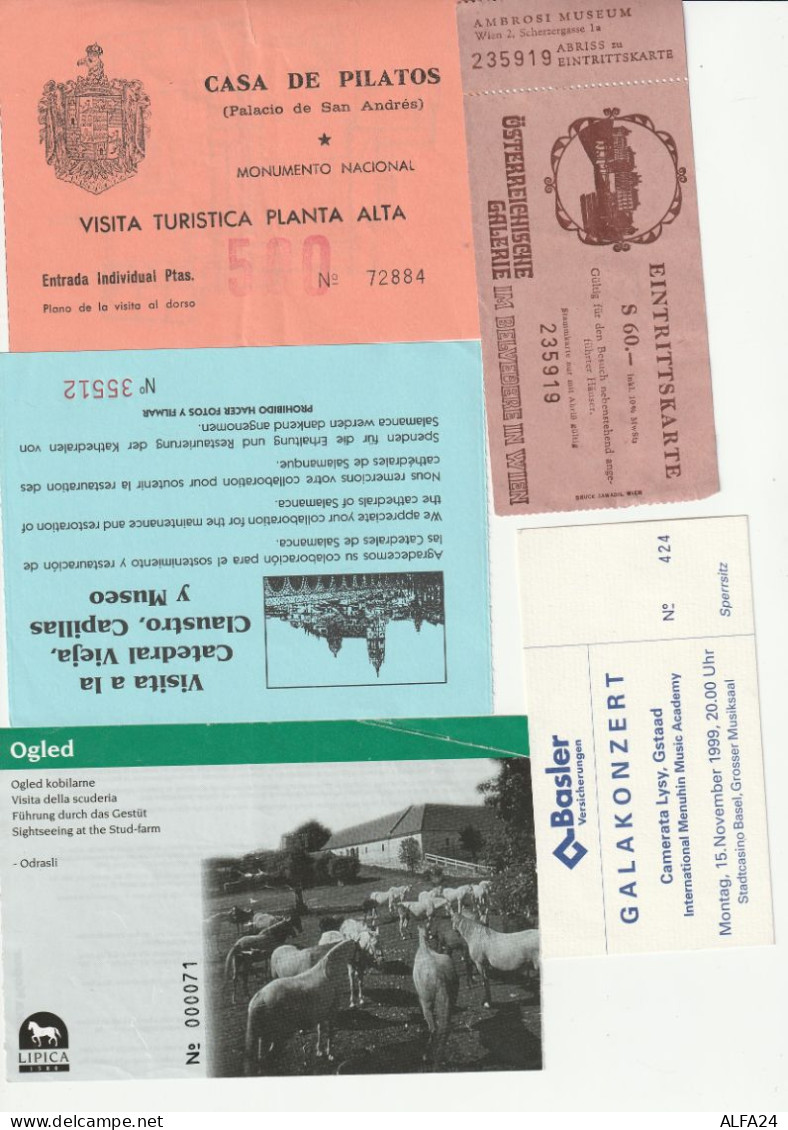 LOTTO BIGLIETTI ENTRATA (MUSEI-MOSTRE-EVENTI-PARCHI-EDIFICI) (MH731 - Eintrittskarten