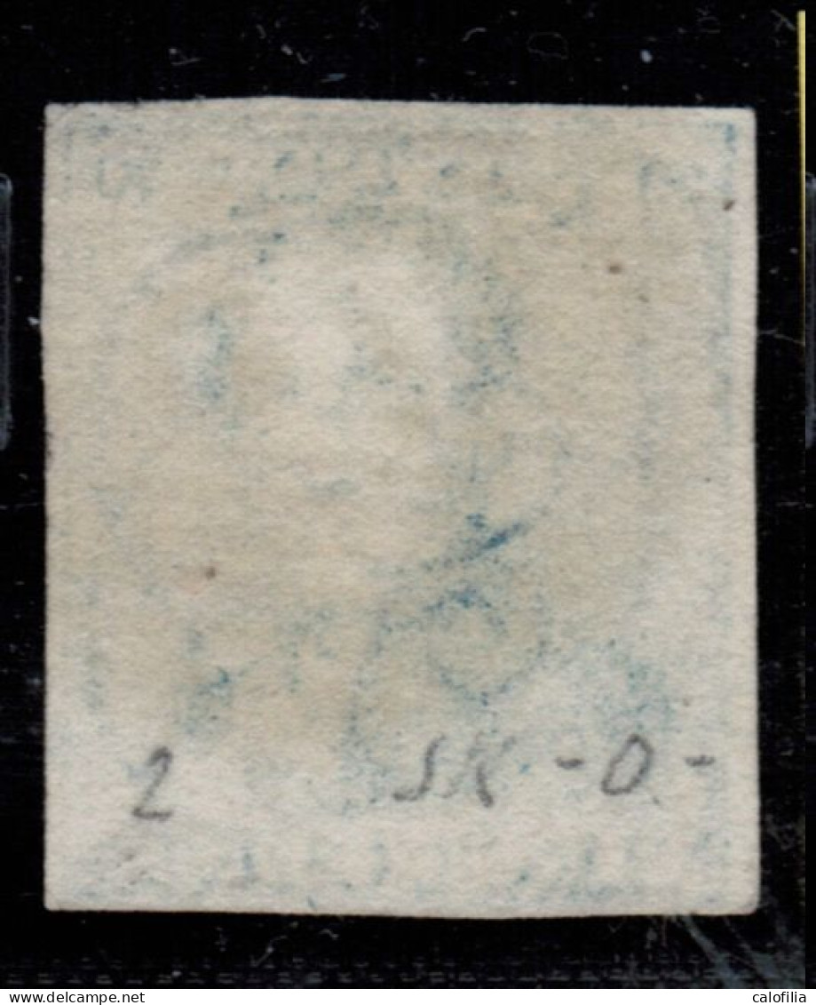 COB 2, 4 Marges,  Oblitération Leegere P 73, LIEGE - 1849 Hombreras