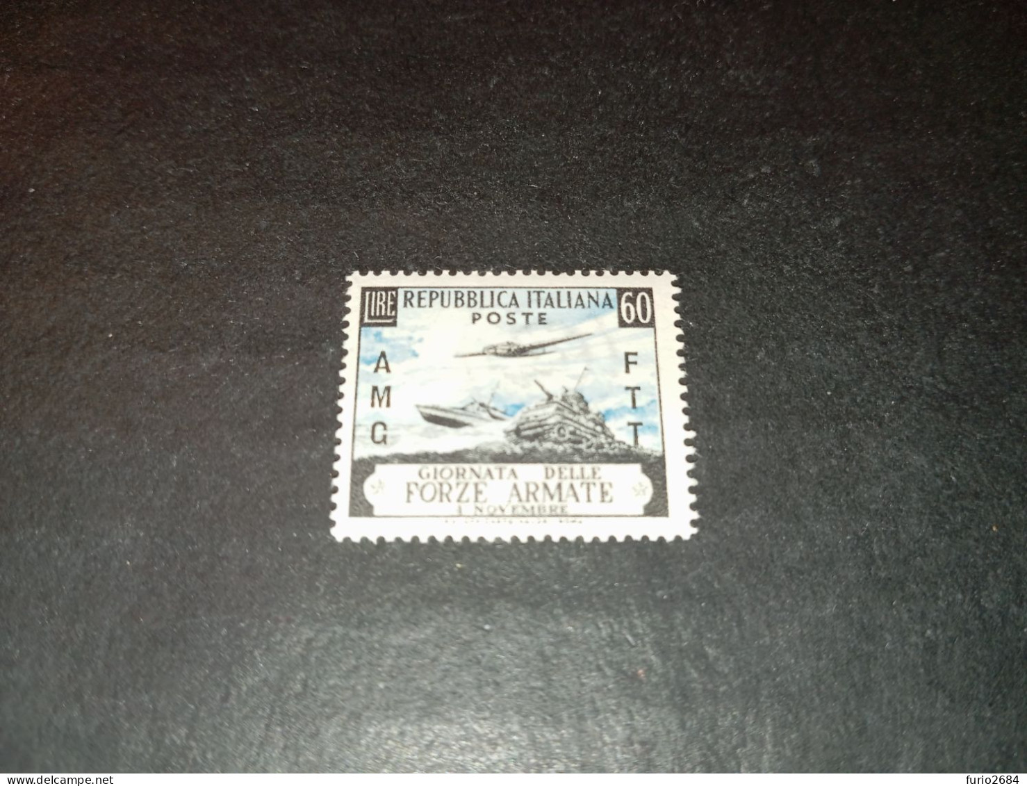 07AL05 TERRITORIO LIBERO TRIESTE ZONA A AMG-FTT 1953 GIORNATA FORZE ARMATE 60 LIRE "X" - Ungebraucht