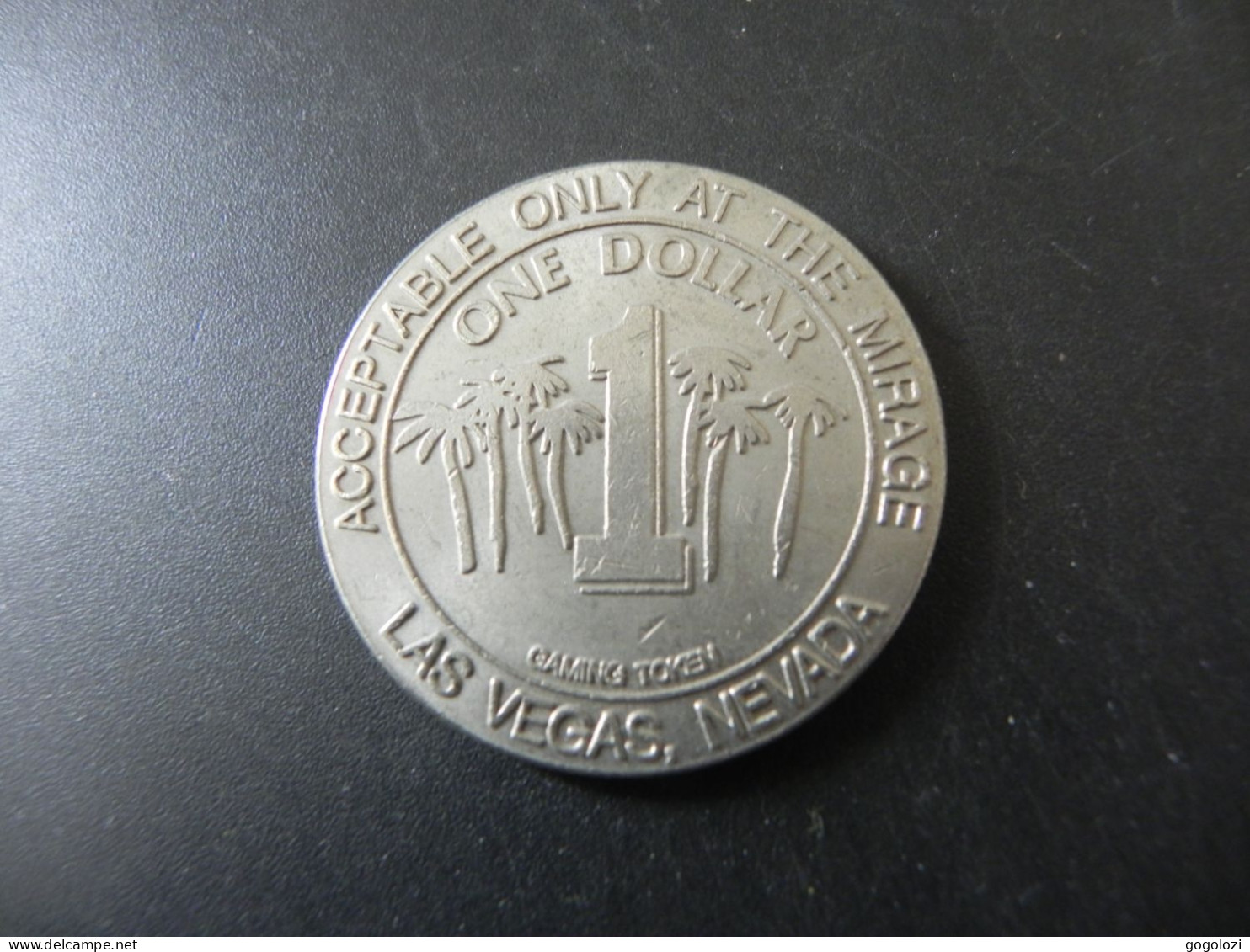 Casino Jeton Chip USA -  Mirage - Las Vegas Nevada - One Dollar Gaming Token - Casino