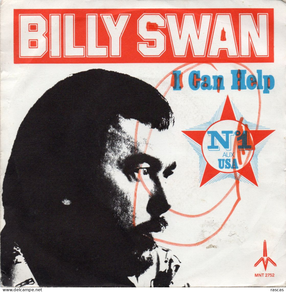 DISQUE VINYL 45 T DU CHANTEUR AMERICAIN BILLY SWAN - I CAN HELP - Rock