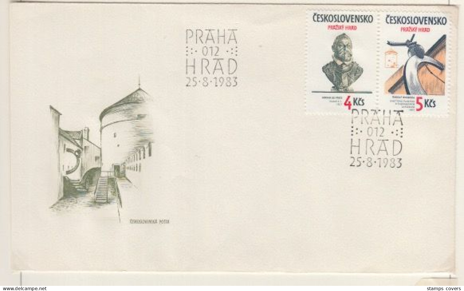 CESKOSLOVENSKO FDC MICHEL 2721/22 Prager Burg - FDC